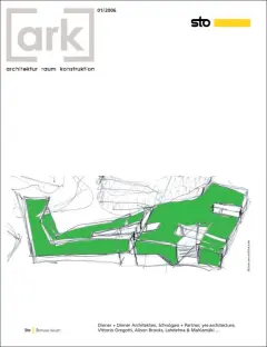 Cover of [ark] magazine, 01/2006: Sketch of Bundeshaus International Congress Centre, Bonn, Germany by yes-architecture