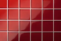 Close up of StoGlass Mosaic in red