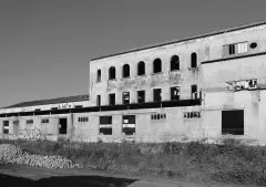 A view of the derelict site prior to restoration and construction of the new Trofa Town Hall